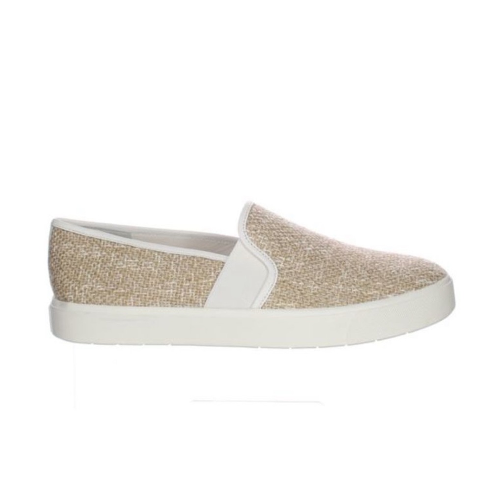 Vince Womens Blaire 5 Beige Woven Slip-On Sneakers Shoes. Size 7.5